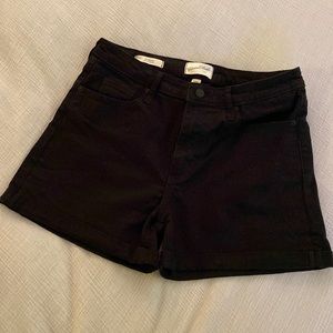Universal Thread Vintage High Rise Jean Shorts- Black Wash - Size 10 Regular